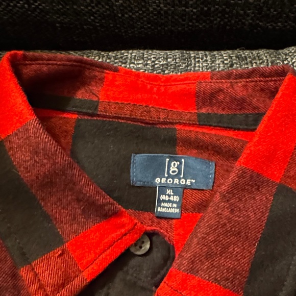 Buffalo Red and Black Checkered Shirt by George - Picture 2 of 9
